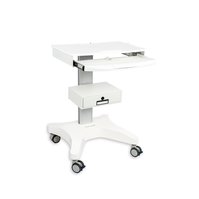 MC-16 - Medical Trolley with Laptop Pallet and Oral Scanner Holder, Dental Clinic Cart with Wheels for Hospital Beauty Salon