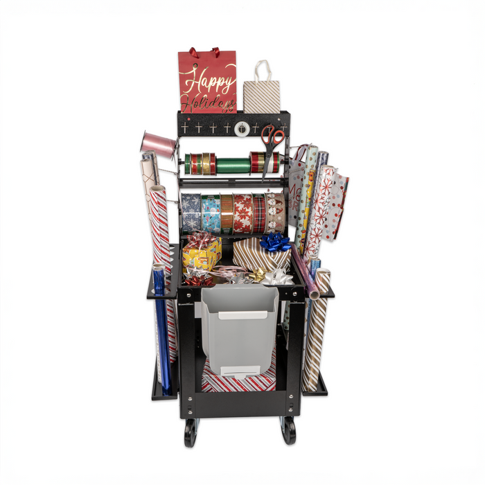 AV-P Utility Storage Rolling Cart with Removable Pegboard & Extra Storage Baskets Hooks, Metal Craft Art Carts for Gift Home Office