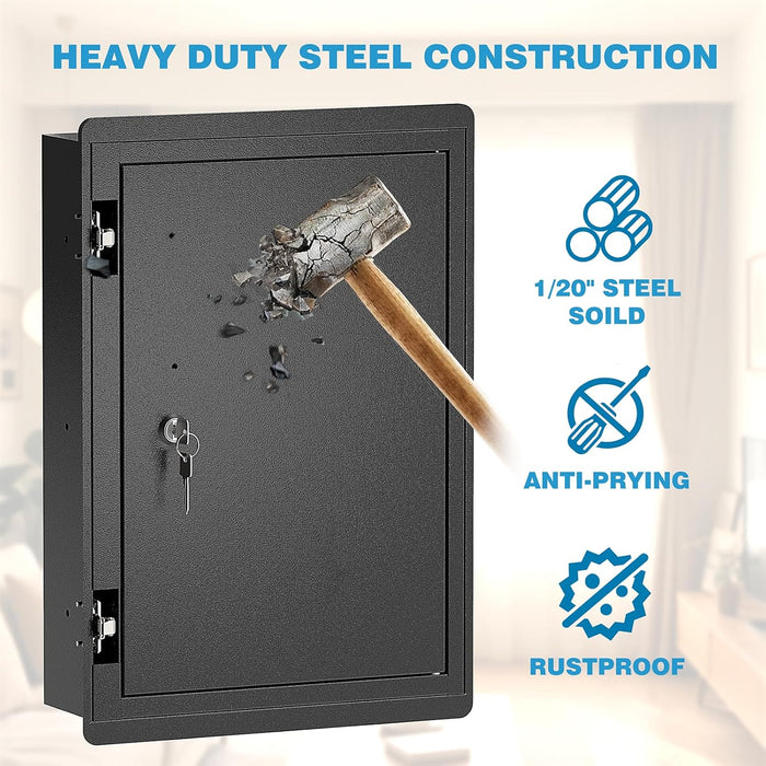 Picture Hidden In Wall Safe Gun Secret Storage, Large Lockable Hidden Compartment for Money Handgun Jewelry Documents Valuables