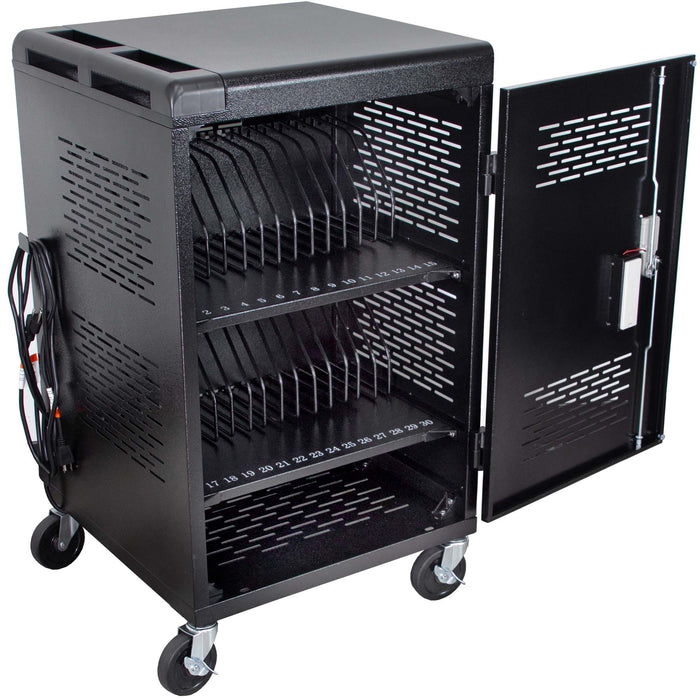 POCHAR-C30CH-30-Device-Charging-Cart-Chromebook-Charging-Station-For-Classroom