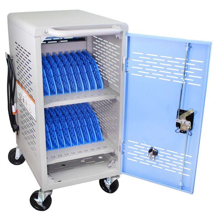 POCHAR-C20T-20-Device-Charging-Cart-Chromebook-Charging-Station-For-Classroom