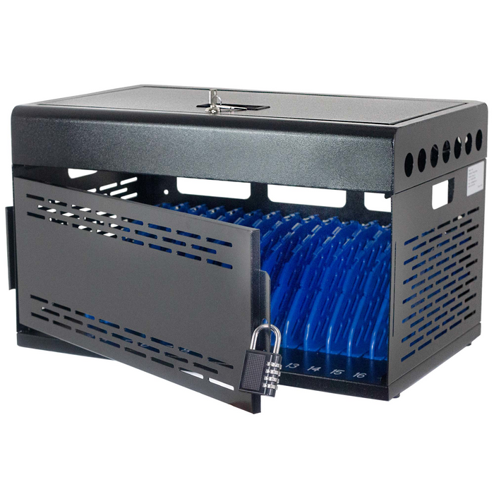 C16D-H - Locking Charging Cabinet for Chromebooks, iPads, and Laptops