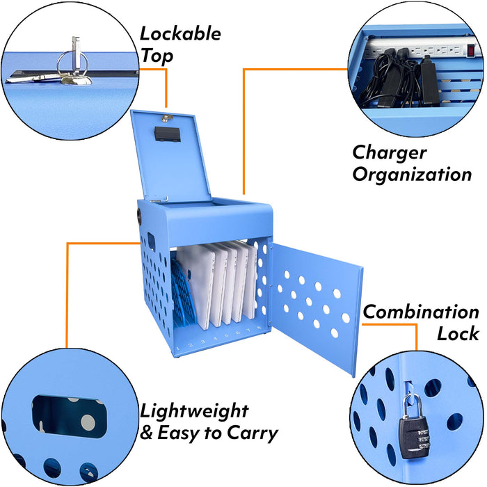 C8-B - Locking Charging Cabinet for Chromebooks, iPads, and Laptops