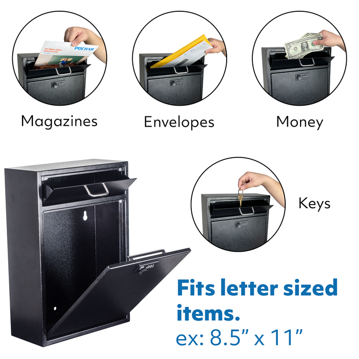 D4L-H - Large Locking Mailbox with Combination Lock