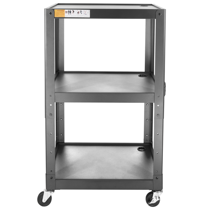 AVJS - Steel Frame 3-Tier AV Cart without Keyboard Tray