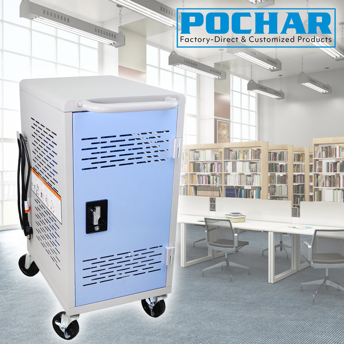 POCHAR-C20T-20-Device-Charging-Cart-Chromebook-Charging-Station-For-Classroom