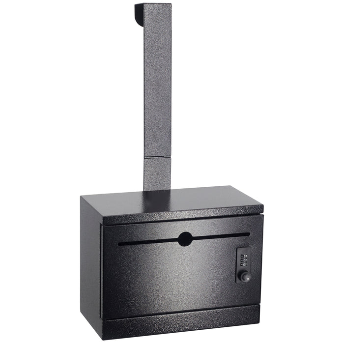 D22H - Over The Door Steel Drop Box with Combination Lock (Black)