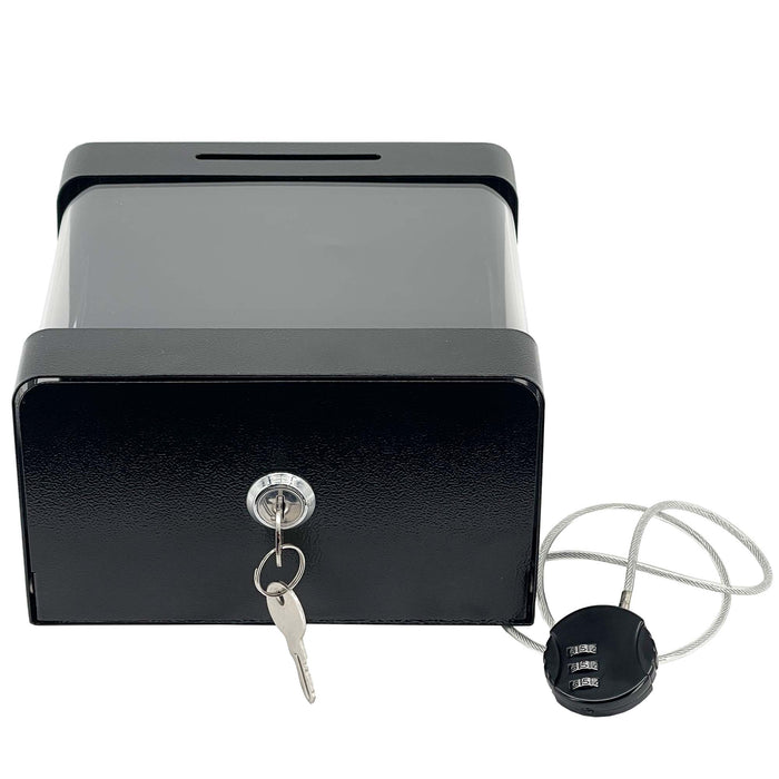 D8H - Steel Locking Tip Box with Combination Cable Lock