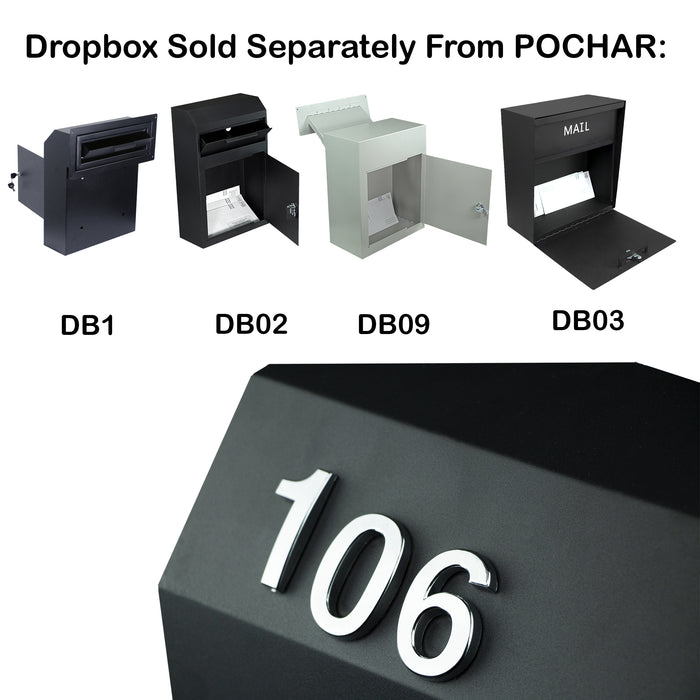 POCHAR-PASTER1-Plastic-Address-Numbers-with-Reflective-Surface-Two-Sets-of-0-to-9