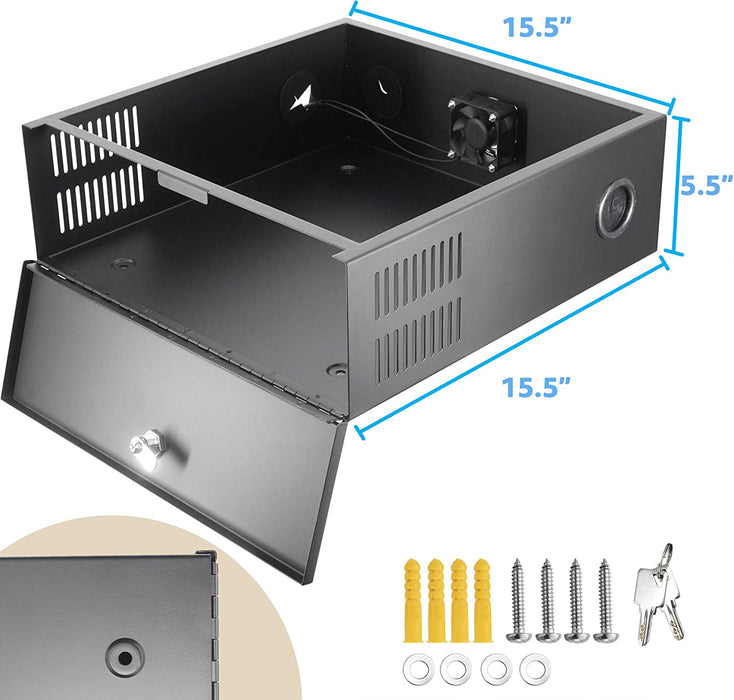 P3H - 15.5 x 15.5 x 5.5 Inch Heavy Duty DVR Lock Box