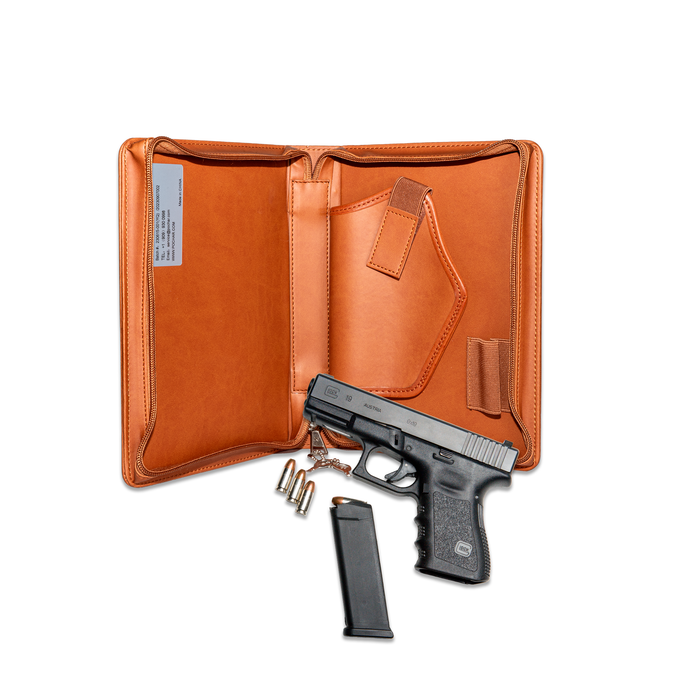 G7 Concealed Carry Case, Leather Soft Case, Lockable Zipper, Case for Stuff Storage or Transport