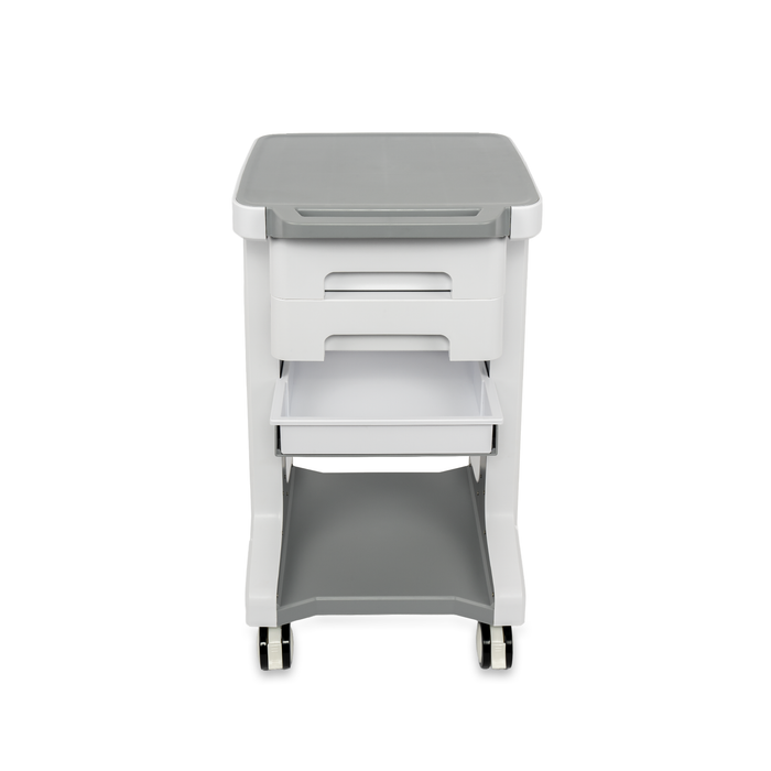 U5 - Professional-Grade 3-Tier 2-Drawer Utility Cart on Wheels - Trolley Cart 3-Tier 2 Drawers & Utility Desk - Mobile Storage Cart, Cavitation Machine, Salon Supplies - Max 50kg/110lb Load
