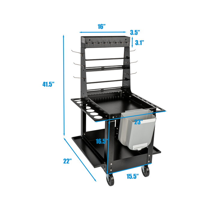 AV-P Utility Storage Rolling Cart with Removable Pegboard & Extra Storage Baskets Hooks, Metal Craft Art Carts for Gift Home Office