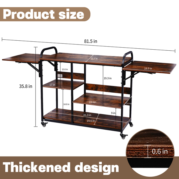 T15 - Large 3 Tier DIY Heat Transfer Press Machine Stands Heavy Duty Workbench with Folding Working Table for Sublimation Transfer Machine Metal Shelf Storage Organization