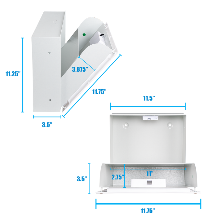 G31-W - White Vent Safe with Hidden RFID Compartment for Adults, Joiners, Nursery Weapon Owners - Can Insert Jewellery and Other Valuables - Unlock Safely with Lock Card and RFID Key Fob