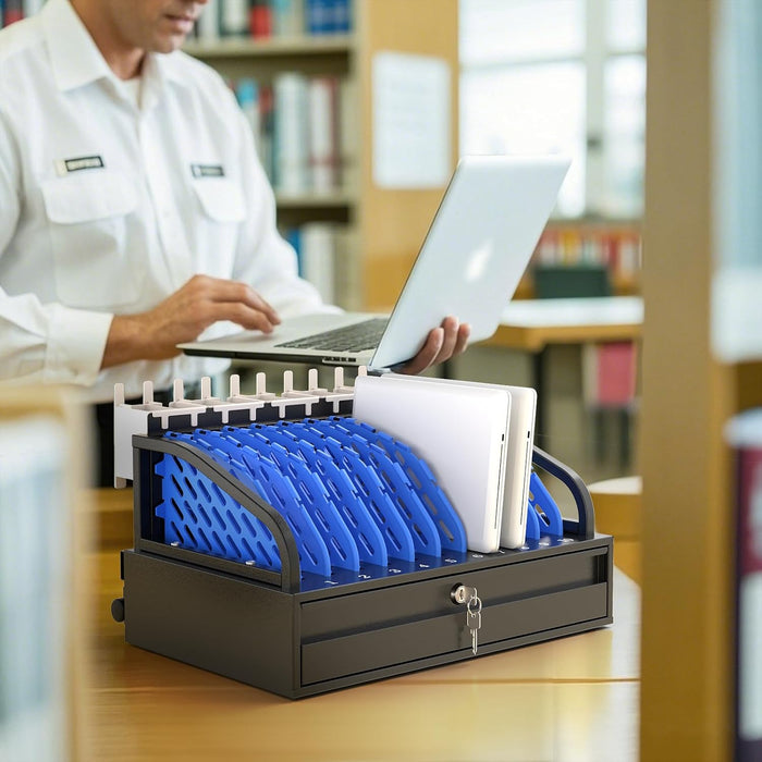 C10C-H - POCHAR 10-Device Open Charging Station for Chromebooks & Tablets