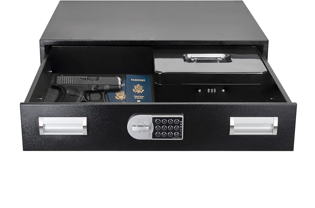 G3S-H - Under Bed Gun Safe Drawer for Pistol - Long Storage Case for Car Trunk Gun Storage - Pistol Safes for Home Jewelries and Pistols, Horizontal Gun Safe