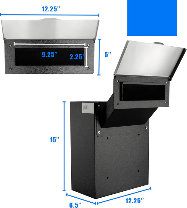 D9N-H - Through-The-Wall Drop Box with Rainproof Cover