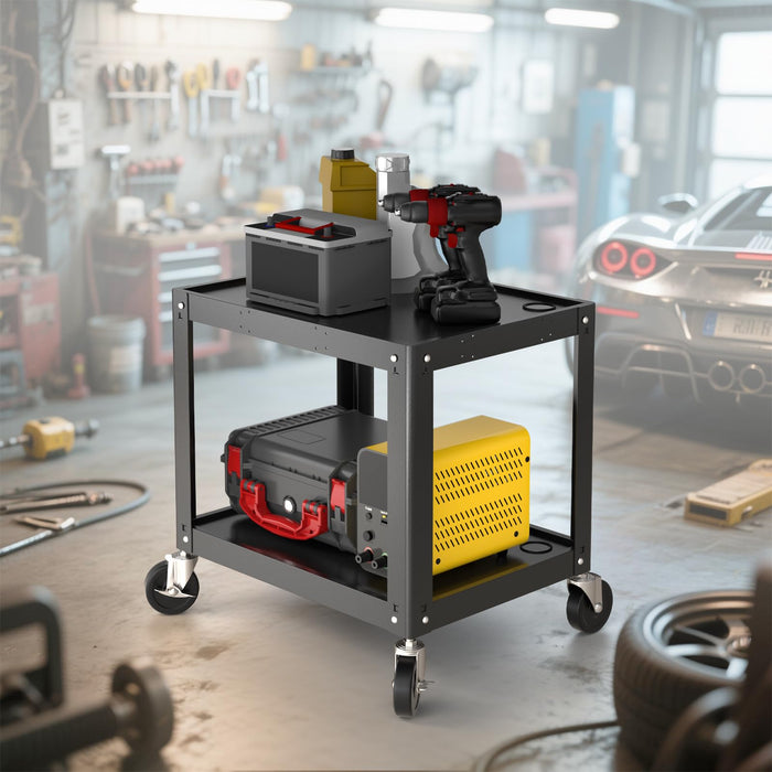 AV-J - Steel Frame AV Cart with 3 Shelves