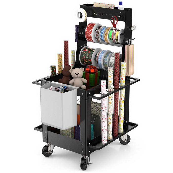AV-P - Utility Storage Rolling Cart with Removable Pegboard