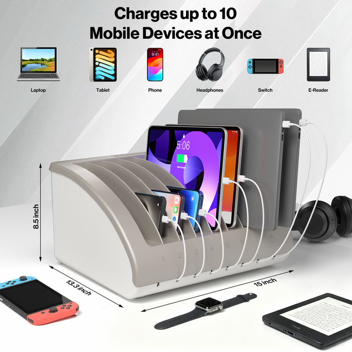 P-C08TF-G0 - 8 Devices USB Charging Station for Chromebook