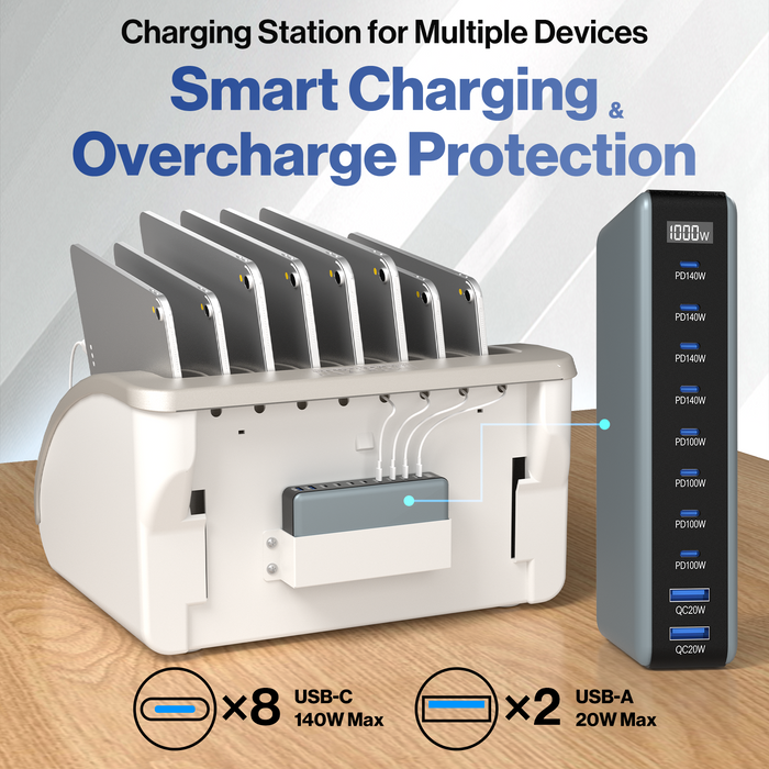 P-C08TF-G0 - 8 Devices USB Charging Station for Chromebook