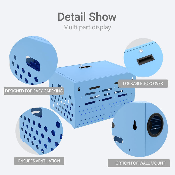 C16B-B - 16-Unit Locking Charging Cabinet for Chromebooks, iPads, and Laptops