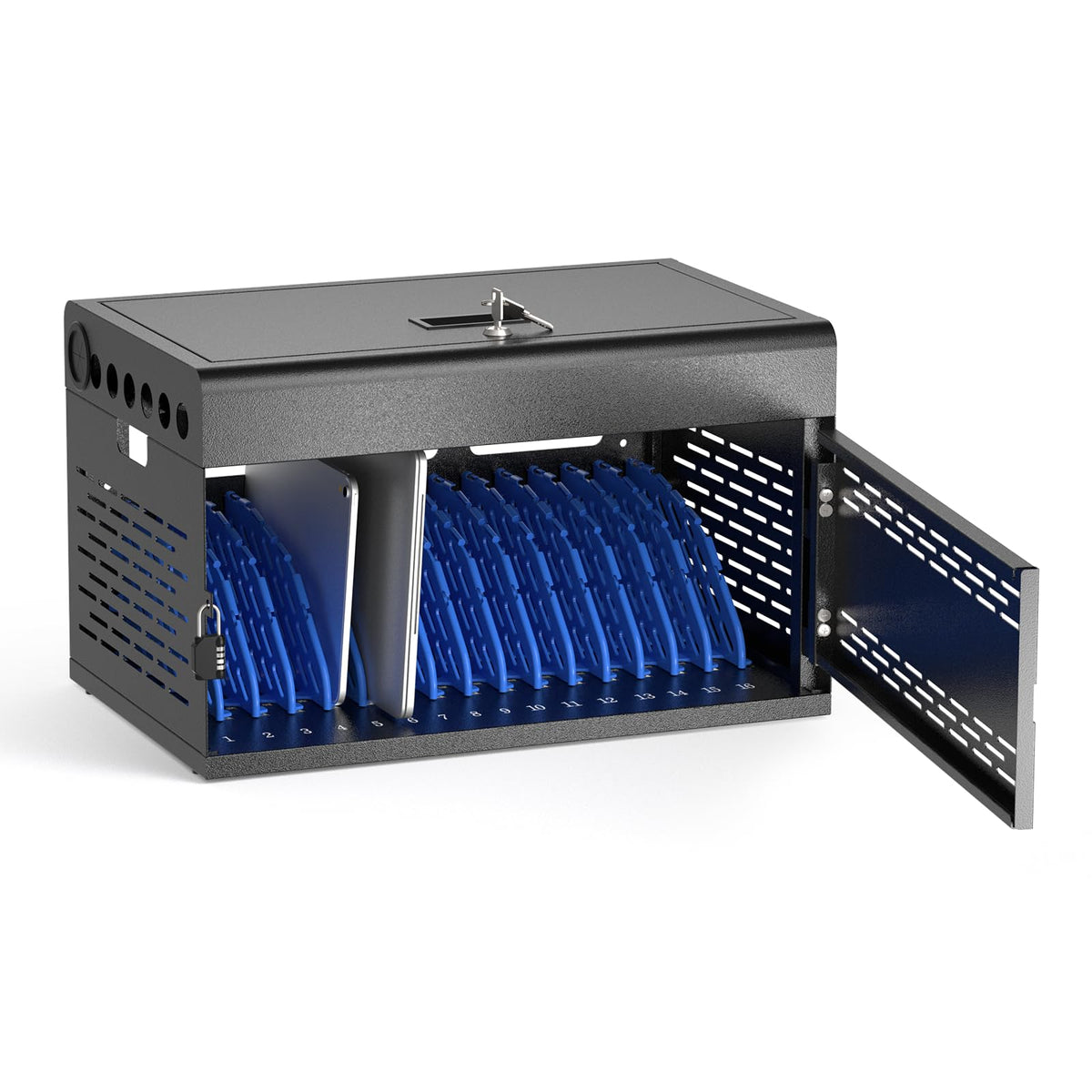 C16D-H - 16-Device Locking Charging Cabinet for Chromebooks, iPads