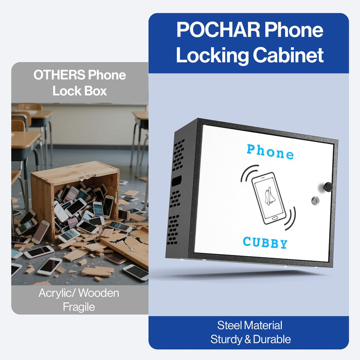 C2-H - 36-Slot Metal Cell Phone Storage Cabinet with Lock