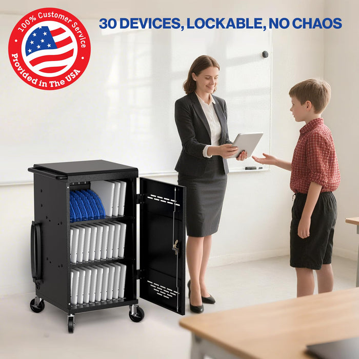 C30A-H - 30 Unit Device Charging Station for Chromebook, Assembly Required