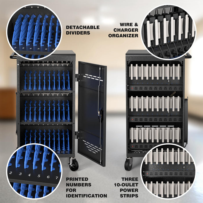 C30A-H - 30 Unit Device Charging Station for Chromebook, Assembly Required