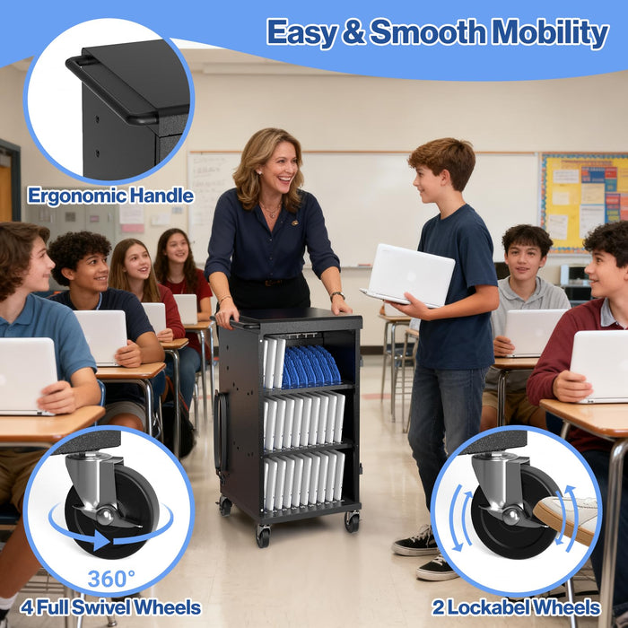 C30A-H - 30 Unit Device Charging Station for Chromebook, Assembly Required