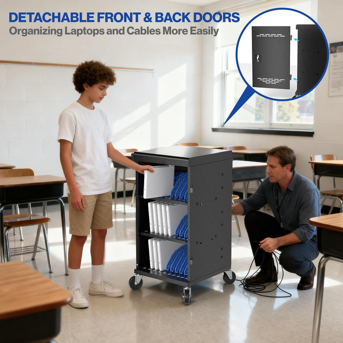 C30A-H - 30 Unit Device Charging Station for Chromebook, Assembly Required