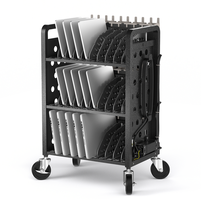 C30D-H - 30 Devices Open Laptop Charging Cart for iPads, Tablets