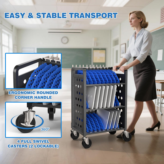 C30D-H - Open Charging Cart for 30 Chromebook
