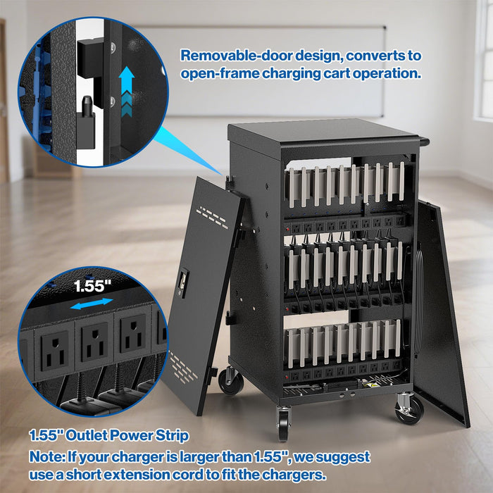 C30E-H - Fully Assembled 30 Unit Device Charging Station for Chromebook, iPad, Laptop