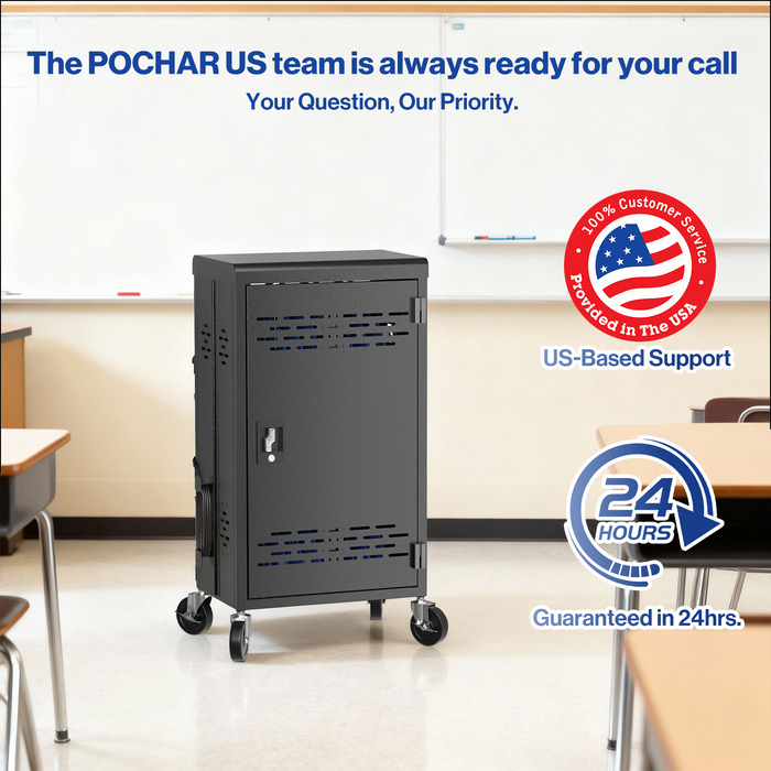 C30F-H - 30 Unit Device Laptop Charging Cart for Chromebooks