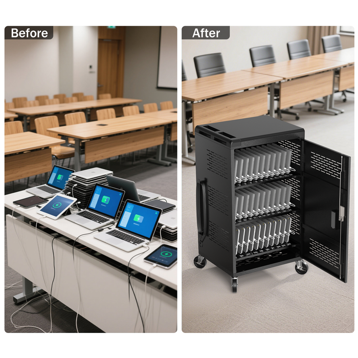 C36C-H - 36 Bay Intelli-Sense Charging Cart for Tablets, Laptop & Chromebook, Assembly Required