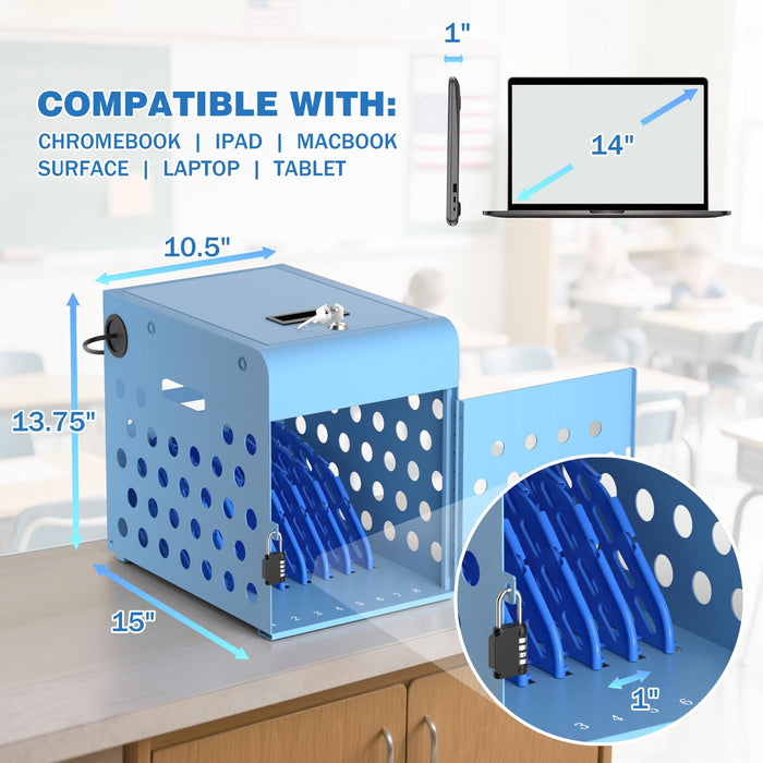 C8-B - Locking Charging Cabinet for Chromebooks, iPads, and Laptops