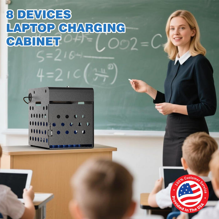 C8-H - Locking Charging Cabinet for Chromebooks, iPads, and Laptops