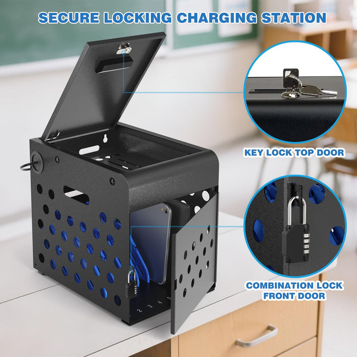 C8-H - Locking Charging Cabinet for Chromebooks, iPads, and Laptops