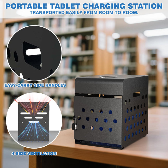 C8-H - Locking Charging Cabinet for Chromebooks, iPads, and Laptops