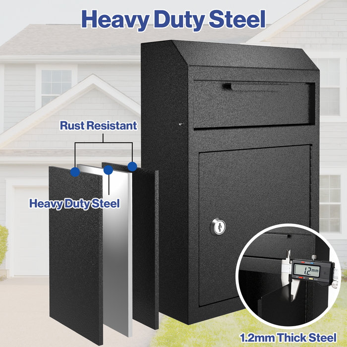 D02-H - Wall Mounted Drop Box Depository Safe