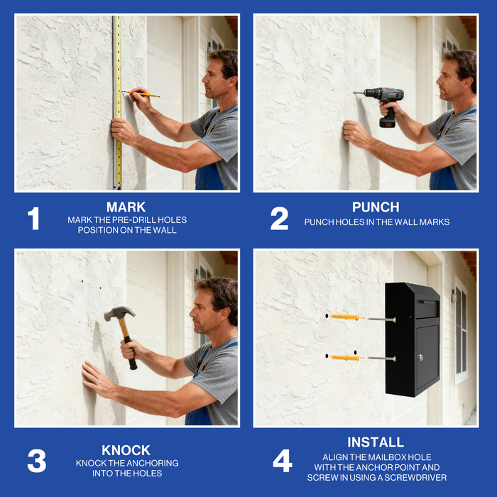 D02-H - Wall Mounted Drop Box Depository Safe