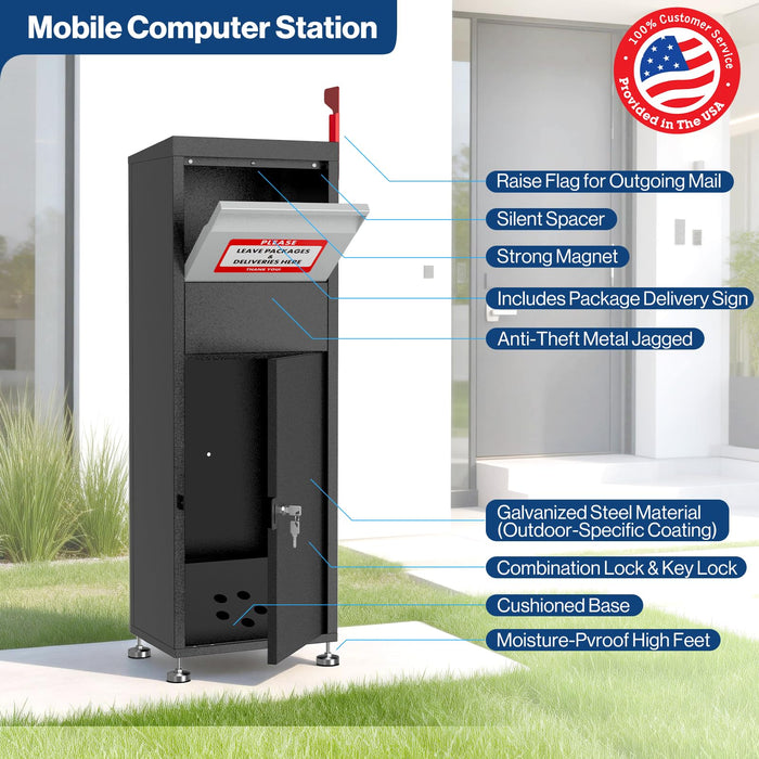 D11-H - Anti Theft Parcel Drop Box with Lock and Keys