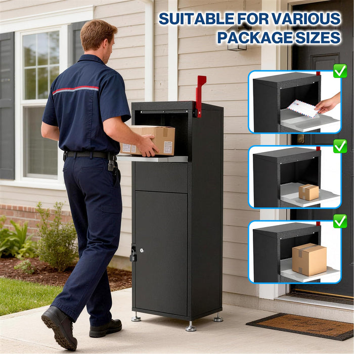 D11-H - Anti Theft Parcel Drop Box with Lock and Keys