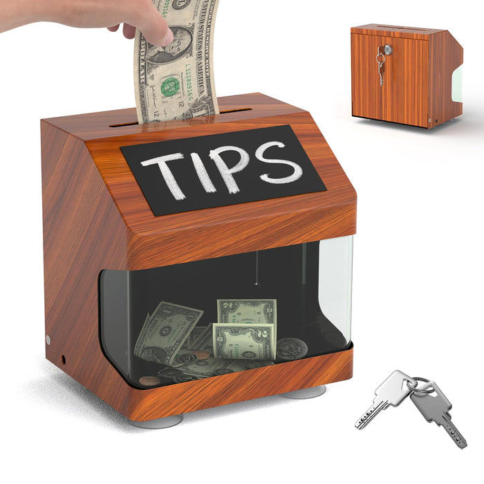 D12-W - Wall Mounted Ballot Box with Key, Black