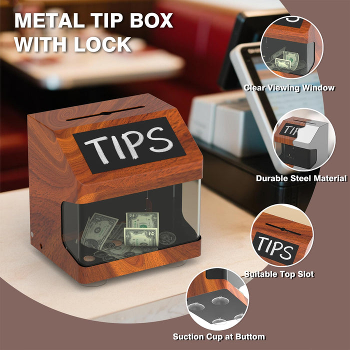 D12-W - Wall Mounted Ballot Box with Key, Black