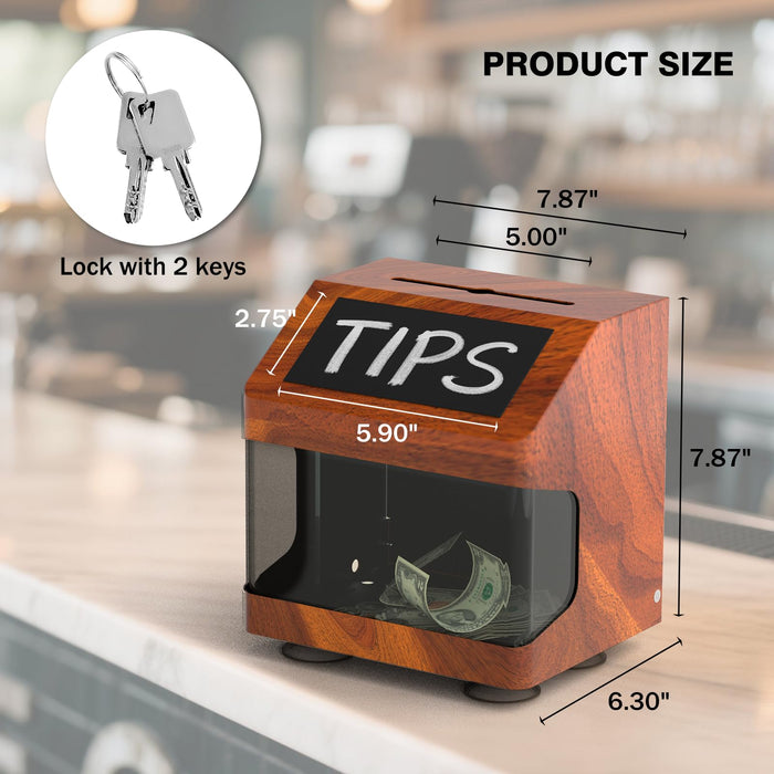 D12-W - Wall Mounted Ballot Box with Key, Black