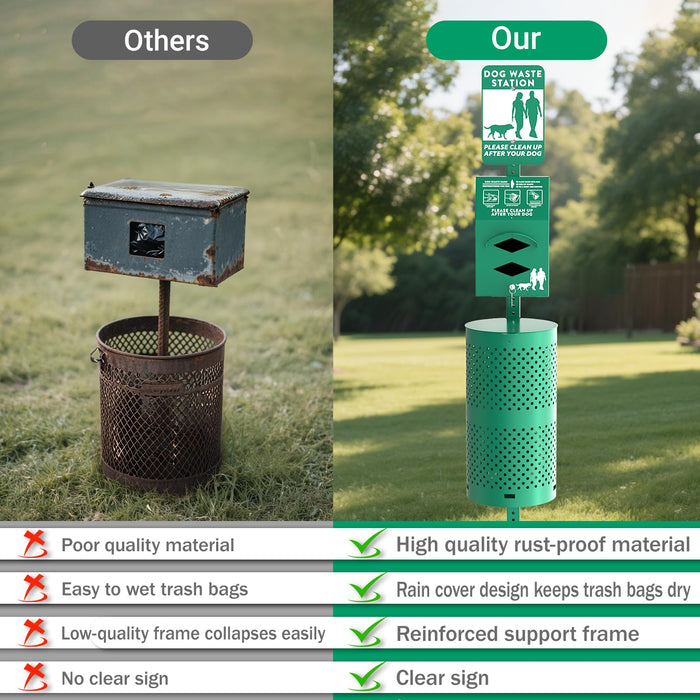 D18-L-A - Aluminum Rustproof Dog Waste Disposal System